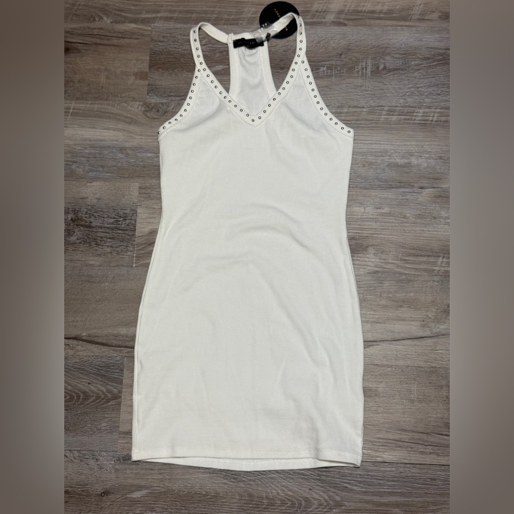 No Vacancy x Dolls Kill White Studded Mini Dress